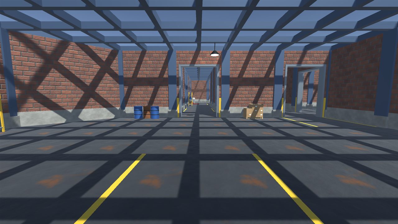 Inside an industrial plant