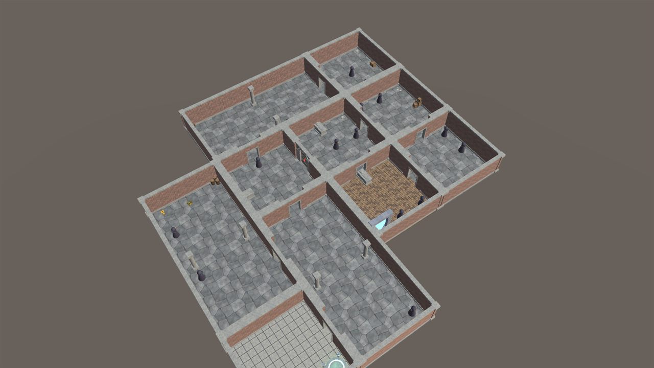 Hand-designed room modules snapped together