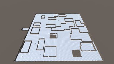 A vast hall filled with smaller rooms